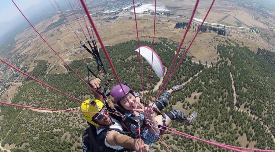 Pamukkale and Lake Salda Tour Paragliding