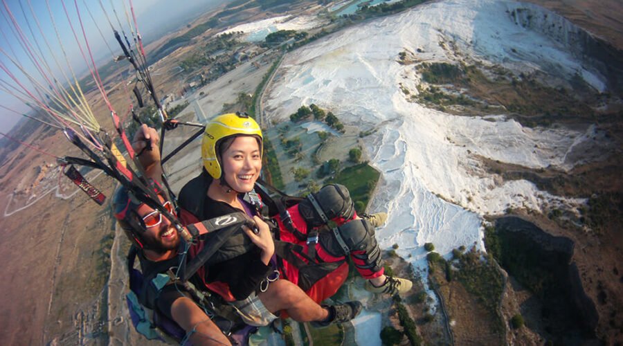 Pamukkale and Lake Salda Tour Paragliding